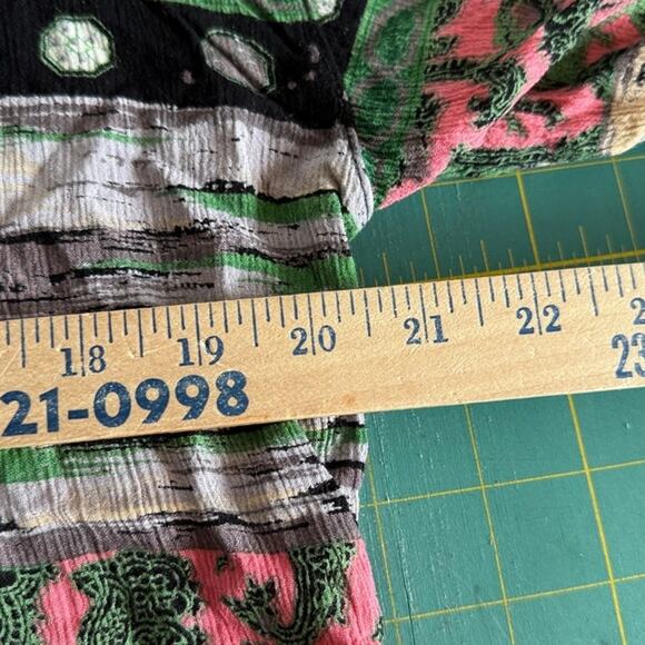 Vintage Concept II Women's Pullover Top Short Sleeves Shoulder Pads Boho sz M - Picture 4 of 5